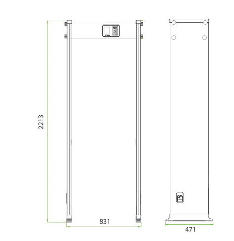 Cổng dò kim loại ZKTECO D2180S