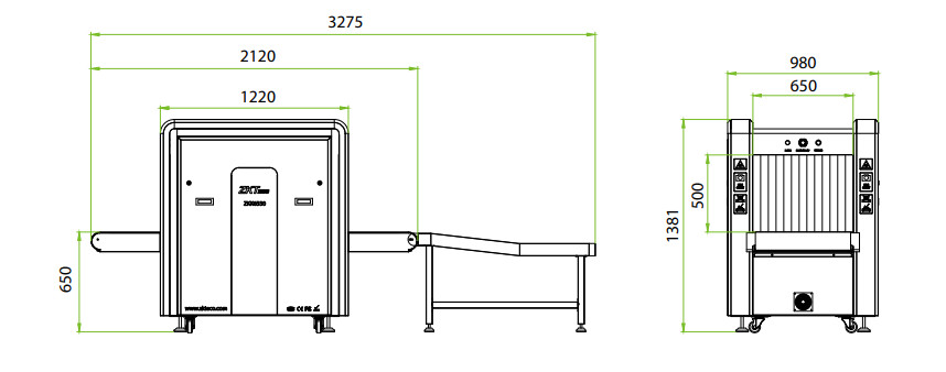 Máy soi hành lý kiểm soát an ninh - X-ray ZKTeco ZKX6550