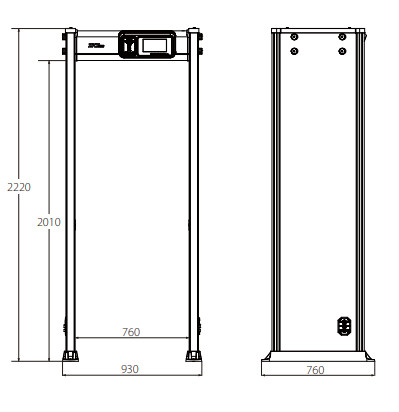 Cổng dò kim loại kiểm soát an ninh ZKTeco ZK-D4330