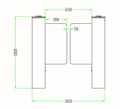 Cổng kiểm soát an ninh phân làn tự động Swing Barrier SBTL5000 Pro