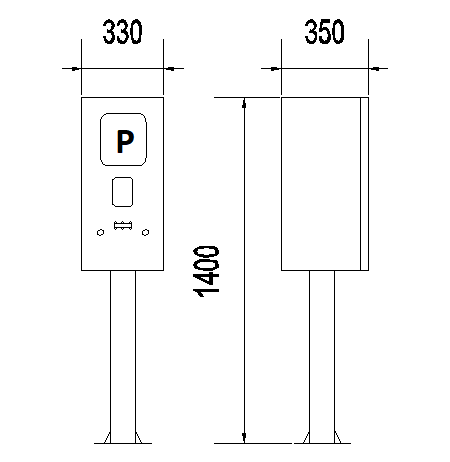 Tủ Máy phát thẻ tự động cho bãi xe thông minh LH001